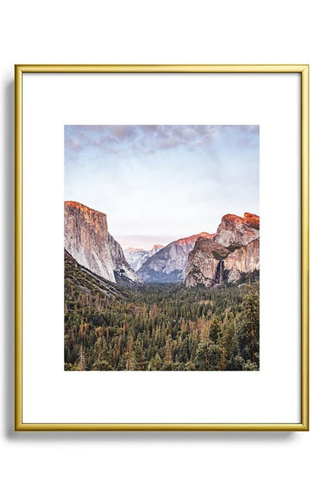 Deny Designs Yosemite Tunnel Framed Art Print in Golden Tones at Nordstrom