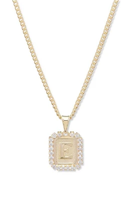 Bracha Royal Initial Card Necklace in Gold- E at Nordstrom