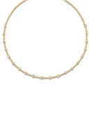 Sara Weinstock Isadora Bezel & Bead Chain Necklace in 18K Yg at Nordstrom