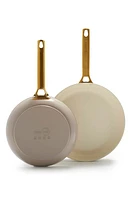 GreenPan Reserve Set of Ceramic Nonstick Frying Pans in Taupe at Nordstrom