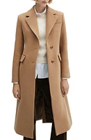 MANGO Wool Blend Coat in Medium Brown at Nordstrom, Size X-Small