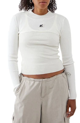 Iets Frans Rib Long Sleeve Shrug White at Nordstrom,