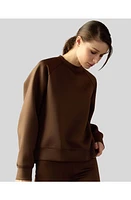 Cynthia Rowley Bonded Pullover Sweatshirt in Brown at Nordstrom, Size Small