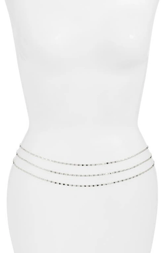 VIDAKUSH Layered Belly Chain in Silver at Nordstrom