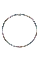 Kurt Geiger London Pastel Cubic Zirconia Tennis Necklace in Multi at Nordstrom