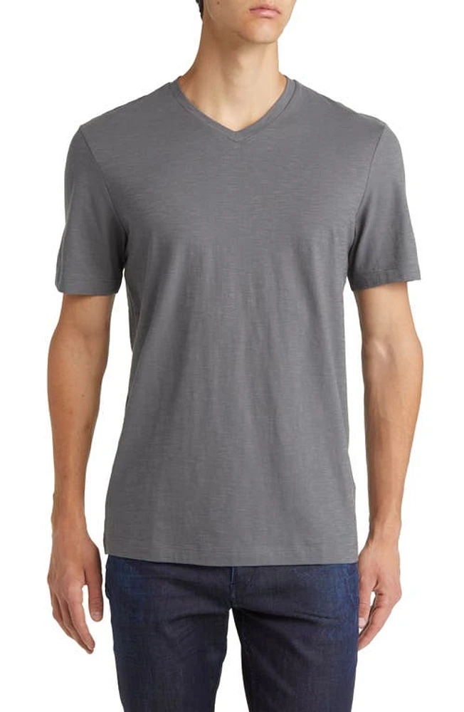 BOSS Tilson Solid V-Neck T-Shirt Navy at Nordstrom,