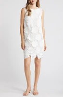 Sam Edelman Floral Eyelet Shift Dress White at Nordstrom,