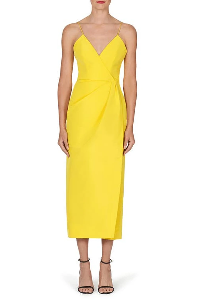 Carolina Herrera Silk Midi Dress Taxi Cab at Nordstrom,