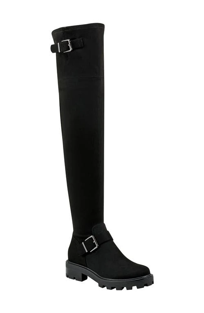 Marc Fisher LTD Ganven Lug Sole Over the Knee Boot Black 001 at Nordstrom,