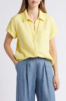 caslon(r) Cotton Gauze Camp Shirt at Nordstrom