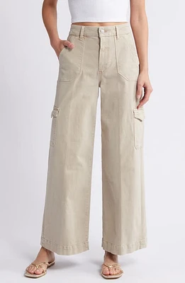 PAIGE Harper Wide Leg Cargo Jeans Vintage Soft Sand at Nordstrom,