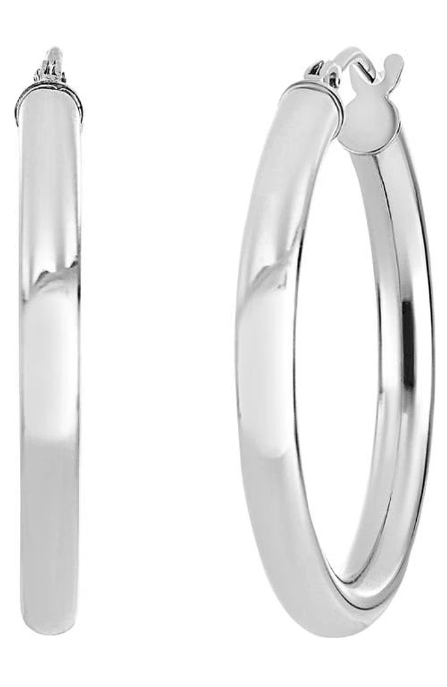 Bony Levy 14K Gold Hoop Earrings in 14K White Gold at Nordstrom