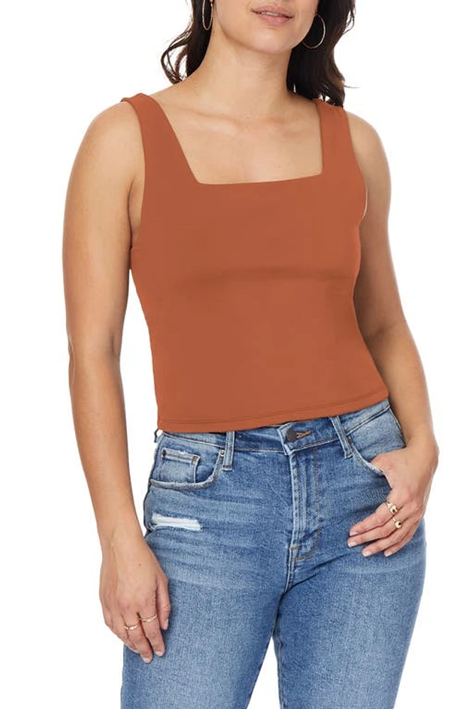 C & California Aurora Contour Knit Square Neck Tank at Nordstrom,