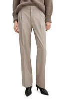 MANGO Cesi Straight Leg Pants Light Beige at Nordstrom,