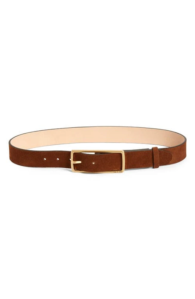 rag & bone Rebound Suede Belt Chestnut at Nordstrom,