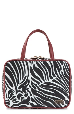 Stephanie Johnson Sarhara Zebra ML Traveler Cosmetics Bag in Black/White at Nordstrom