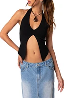 EDIKTED Sculpt Split Front Halter Top at Nordstrom