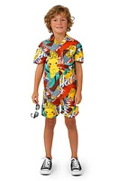 OppoSuits x Pokémon Kids' Pika Pikachu Camp Shirt & Shorts Set Miscellaneous at Nordstrom