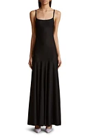 Khaite Ember Wool Blend Maxi Dress Black at Nordstrom,