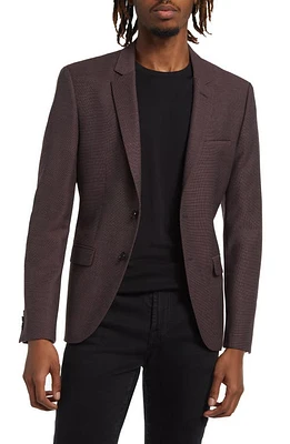 HUGO Arti Stretch Wool Blend Sport Coat in Dark Red at Nordstrom, Size 44