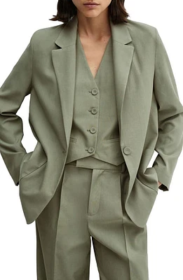 MANGO Alicante Blazer Pastel Green at Nordstrom,