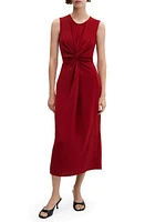 MANGO Knot Front Sleeveless Midi Dress at Nordstrom