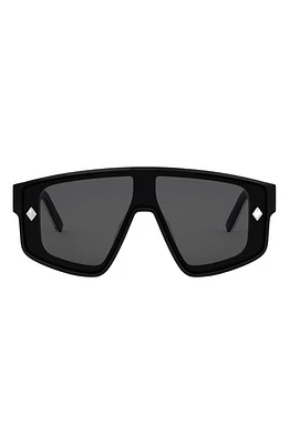 DIOR CD Diamond M1U Mask Sunglasses in Shiny Black /Smoke at Nordstrom