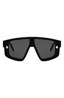 DIOR CD Diamond M1U Mask Sunglasses in Shiny Black /Smoke at Nordstrom