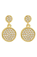 Dean Davidson Petit Pavé Droplet Stud Earrings in White Topaz/Gold at Nordstrom