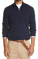 Brunello Cucinelli Quarter Zip Cashmere Pullover in Navy at Nordstrom, Size 38 Us