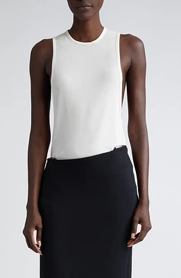 Brandon Maxwell Relaxed Fit Tank White at Nordstrom,