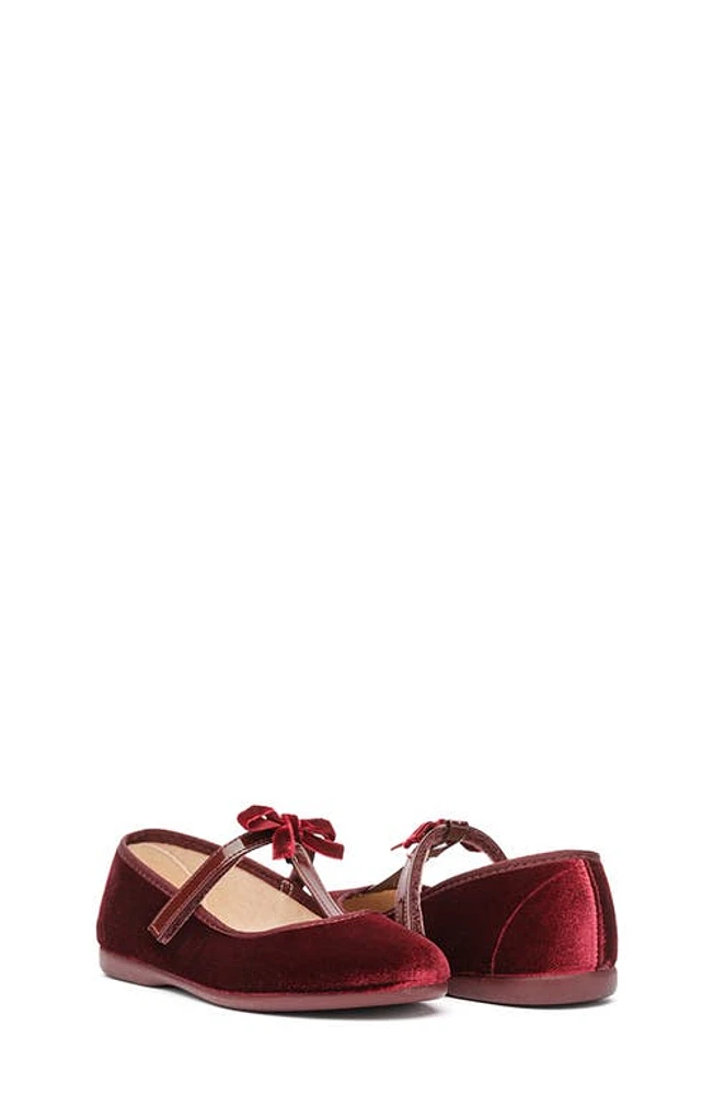 CHILDRENCHIC Kids' Velvet T-Strap Shoe at Nordstrom,