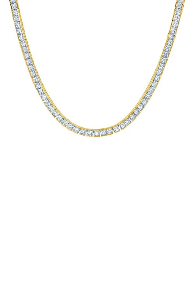 Crislu Princess Cubic Zirconia Tennis Necklace in Gold at Nordstrom