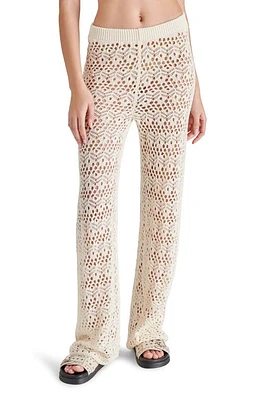 Steve Madden Eddie Open Stitch Flare Pants Natural at Nordstrom,