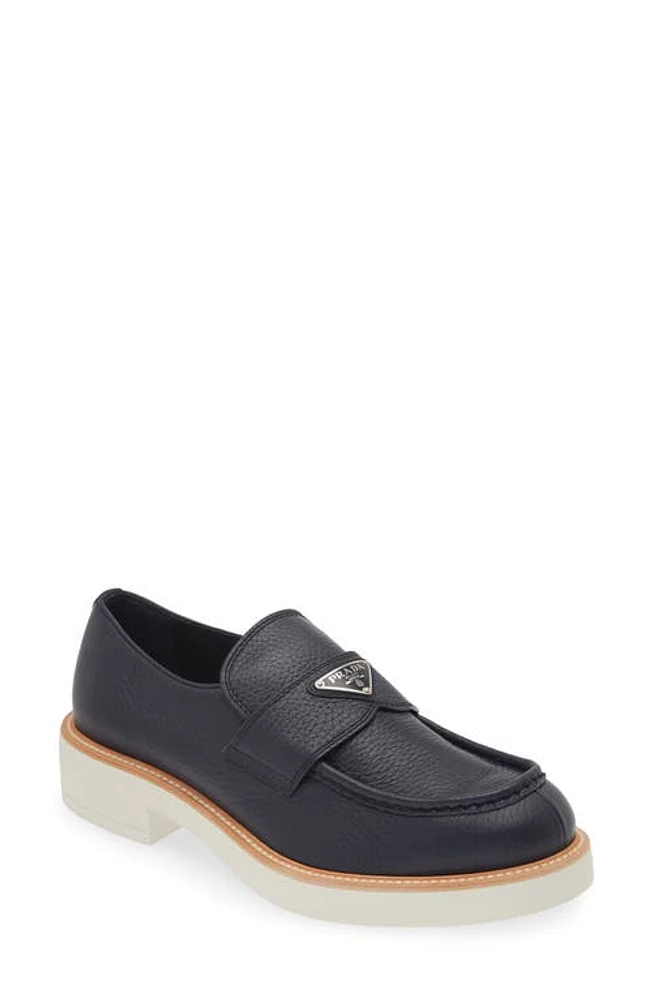 Prada Logo Leather Loafer at Nordstrom,