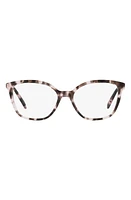 Prada 52mm Butterfly Optical Glasses in Pink Tortoise at Nordstrom