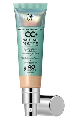 IT Cosmetics CC+ Natural Matte Color Correcting Full Coverage Cream in Light at Nordstrom