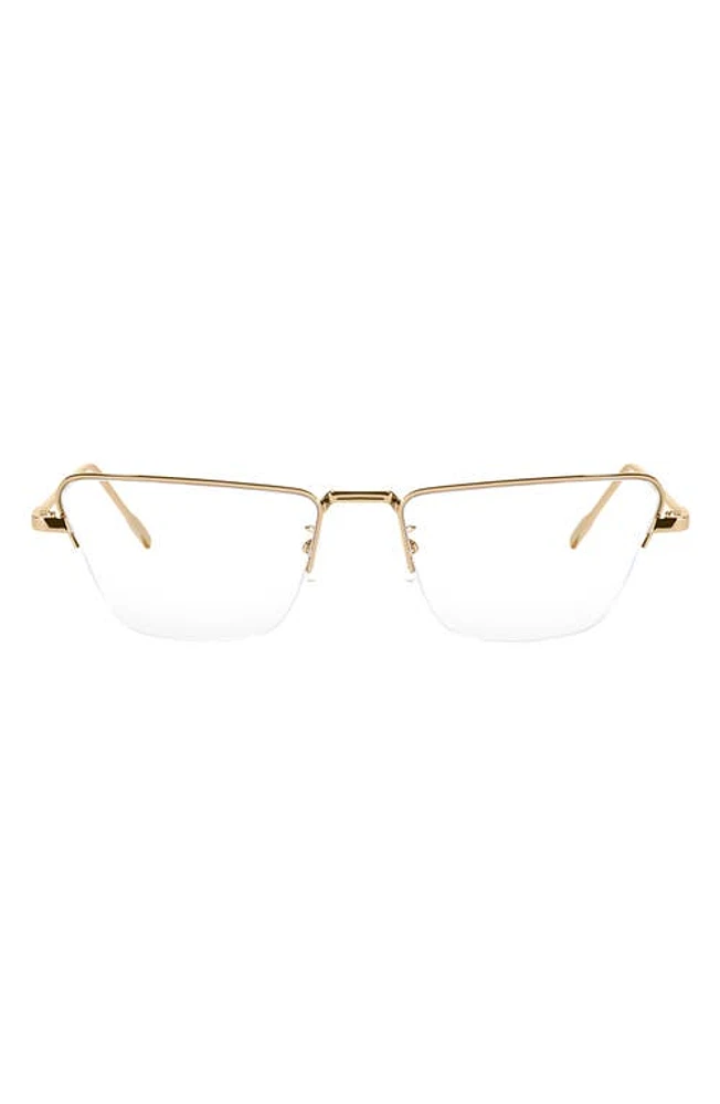 Fifth & Ninth Aston 57mm Cat Eye Blue Light Blocking Glasses in Gold at Nordstrom