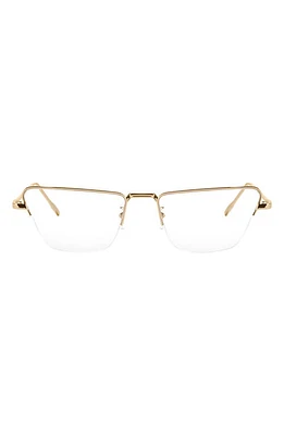 Fifth & Ninth Aston 57mm Cat Eye Blue Light Blocking Glasses in Gold at Nordstrom