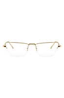 Fifth & Ninth Aston 57mm Cat Eye Blue Light Blocking Glasses in Gold at Nordstrom