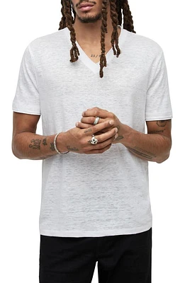 John Varvatos Men's Slim Fit Linen V-Neck T-Shirt at Nordstrom,