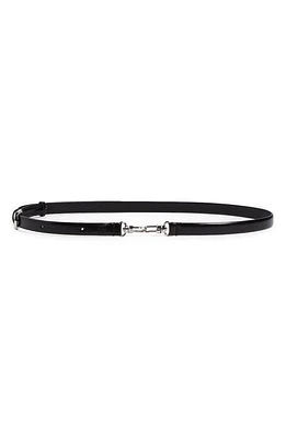 TOTEME Croc Embossed Leather Belt in Black at Nordstrom