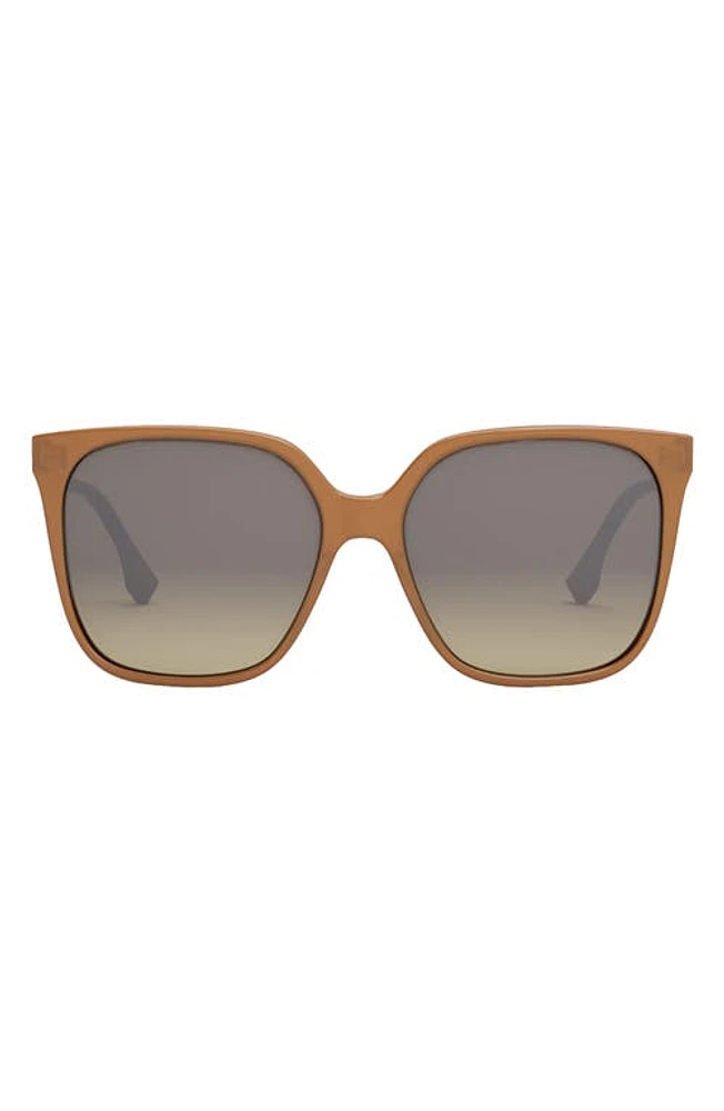 'Fendi Fine 59mm Geometric Sunglasses in Amber at Nordstrom