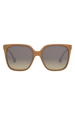 'Fendi Fine 59mm Geometric Sunglasses in Amber at Nordstrom