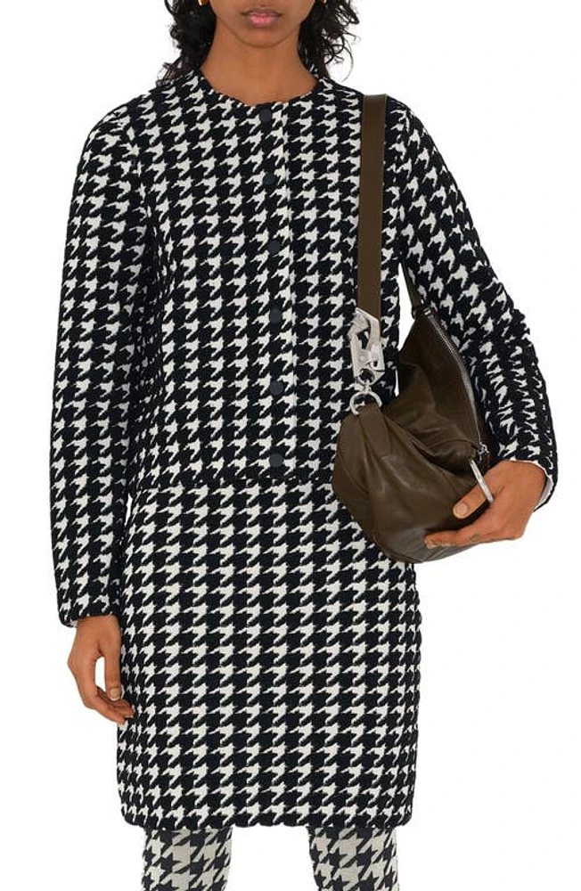 burberry Houndstooth Cardigan Black Ip Pattern at Nordstrom,