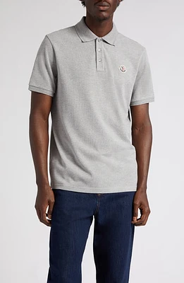 Moncler Maglia Short Sleeve Cotton Polo Grey at Nordstrom,