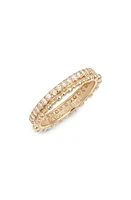 Anzie Dew Drop Pavé Diamond Double Eternity Band in Gold/Diamond at Nordstrom, Size 7