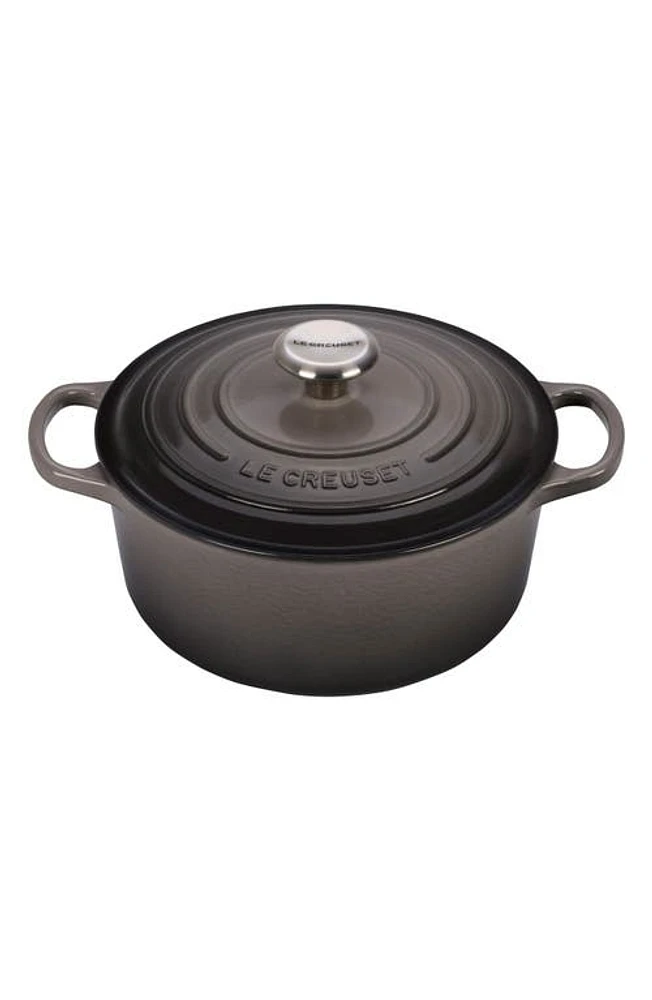 Le Creuset Signature 4.5-Quart Round Enamel Cast Iron Dutch Oven in Oyster at Nordstrom