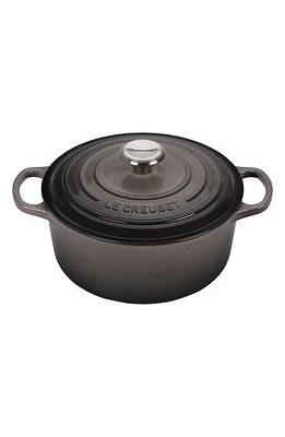 Le Creuset Signature 4.5-Quart Round Enamel Cast Iron Dutch Oven in Oyster at Nordstrom