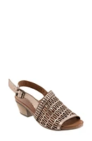 Bueno Lia Slingback Sandal Beige Metallic at Nordstrom,